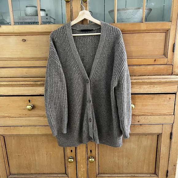*SOLD* Jenni Kayne Cashmere Cocoon Cardigan in Taupe sz Small - Picture 4 of 7
